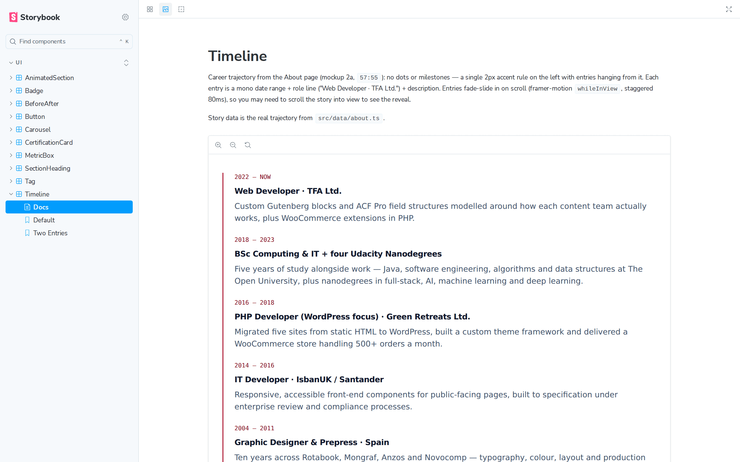 Biblioteca de componentes y Storybook screenshot 3