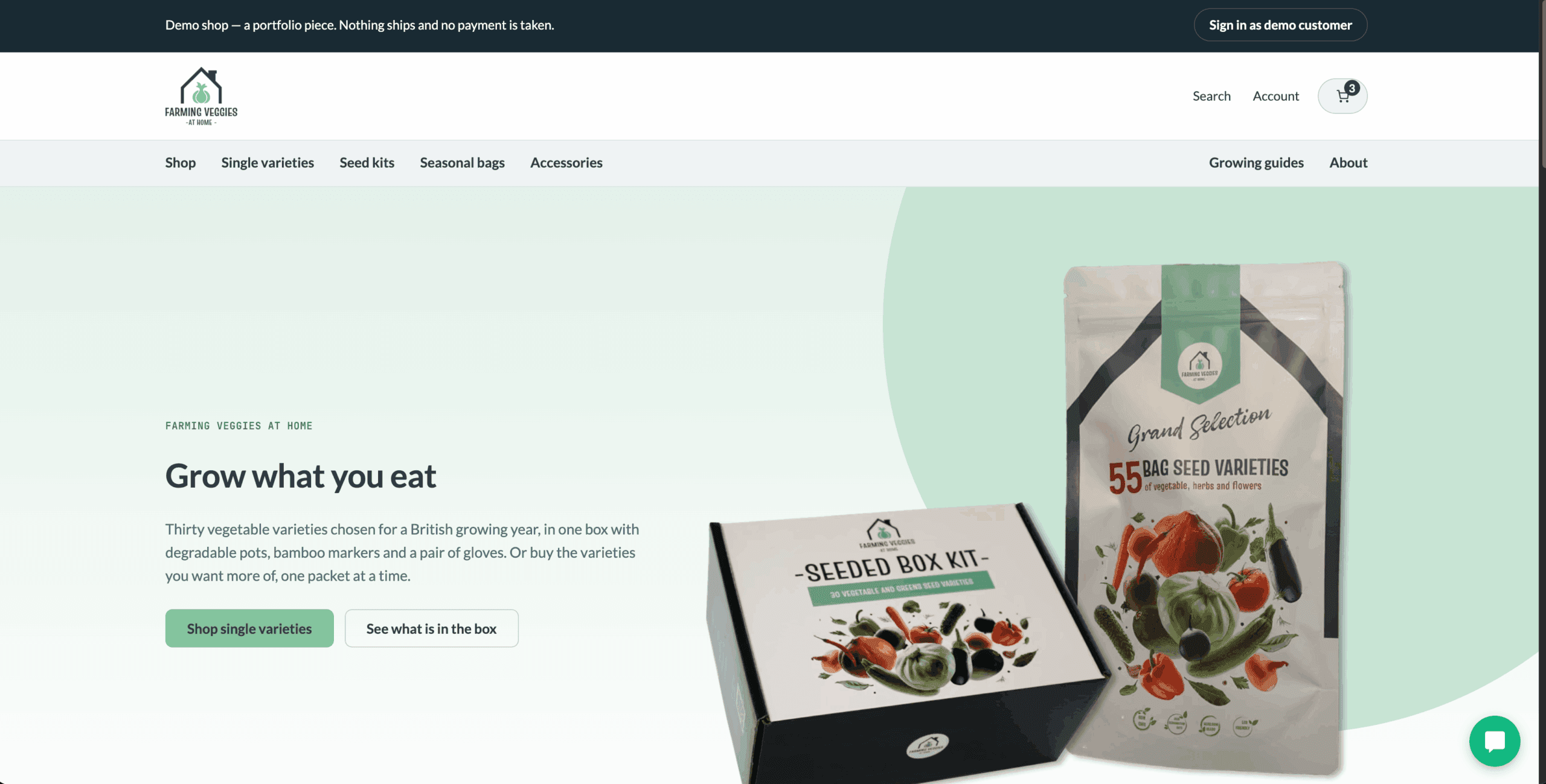 home page