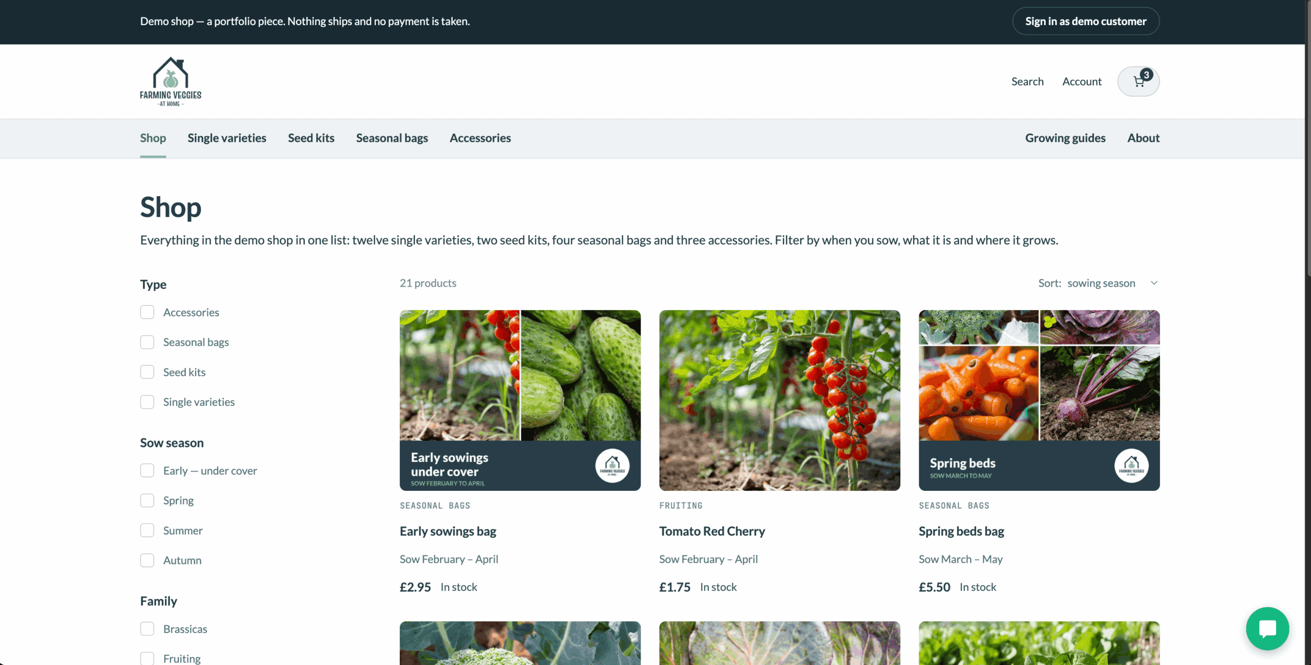 shop page demo